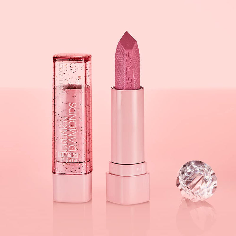 Catrice Drunk'n Diamonds Plumping Lip Balm, Lipstick, No. 020 Rated R-aw, Nude, Nourishing, Enlargeing, Glittery, Radiant, Shiny, Vegan, Paraben Free (3.5 g)