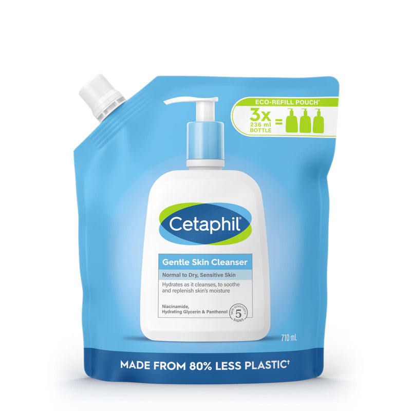 Cetaphil Gentle Skin Cleanser, 1L, Face & Body Wash, For Normal To Dry Sensitive Skin, With Niacinamide & Glycerin, Soap Free, 1 unit