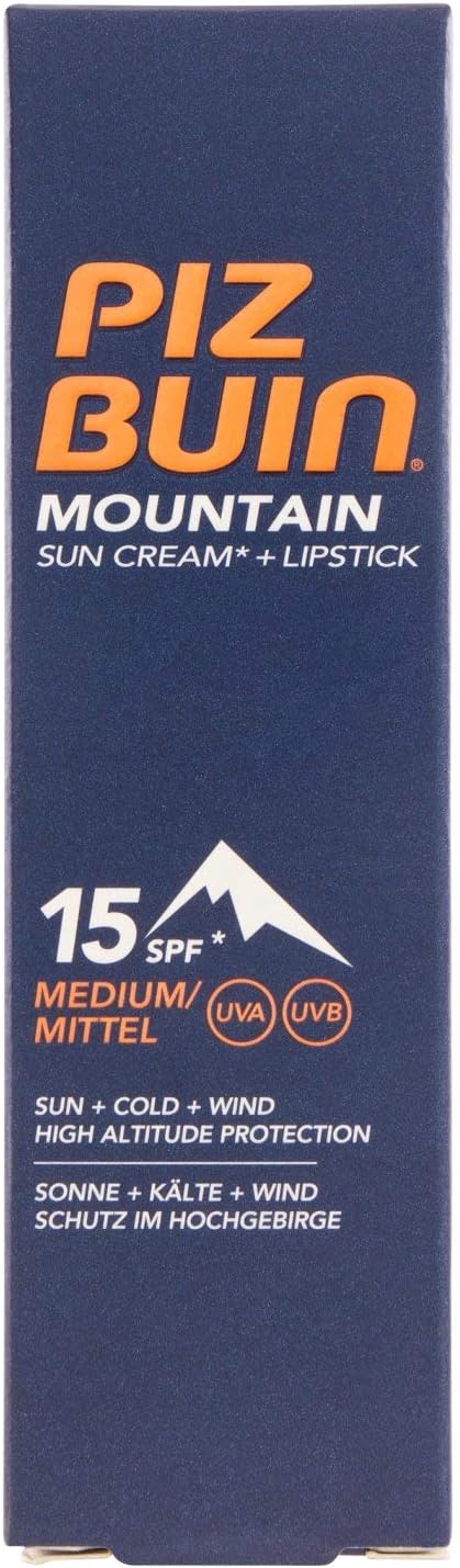 Piz Buin Mountain Sun Cream Plus Lipstick with SPF 15 22.3 ml