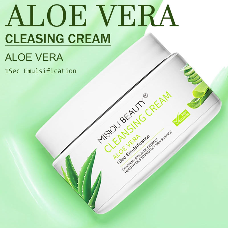 Makeup Remover Cream & Face Cleanser, Makeup Melting Cleansing Balm - Hydrating Makeup Remover with Aloe Vera for Sensitive Skin, Cleansing Balm for Waterproof Mascara Foundation Lipstick