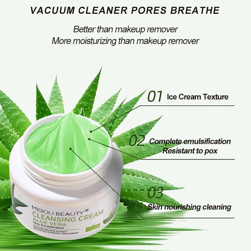 Makeup Remover Cream & Face Cleanser, Makeup Melting Cleansing Balm - Hydrating Makeup Remover with Aloe Vera for Sensitive Skin, Cleansing Balm for Waterproof Mascara Foundation Lipstick