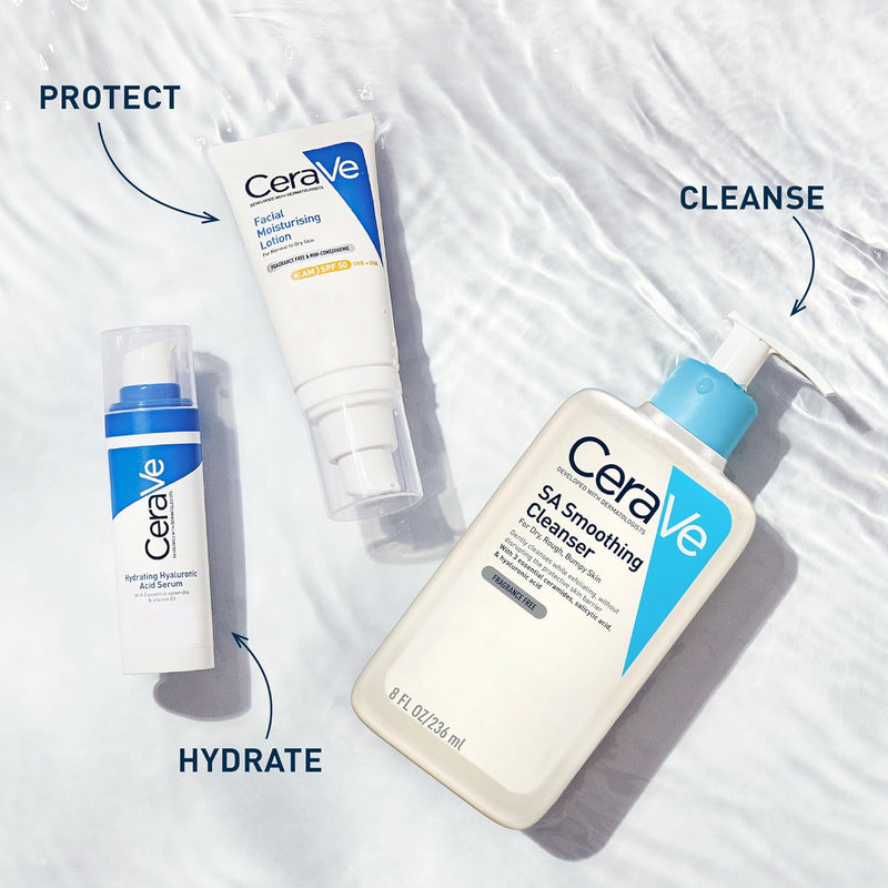 CeraVe SA Smoothing Cleanser with Salicylic Acid for Dry, Rough & Bumpy Skin 473ml