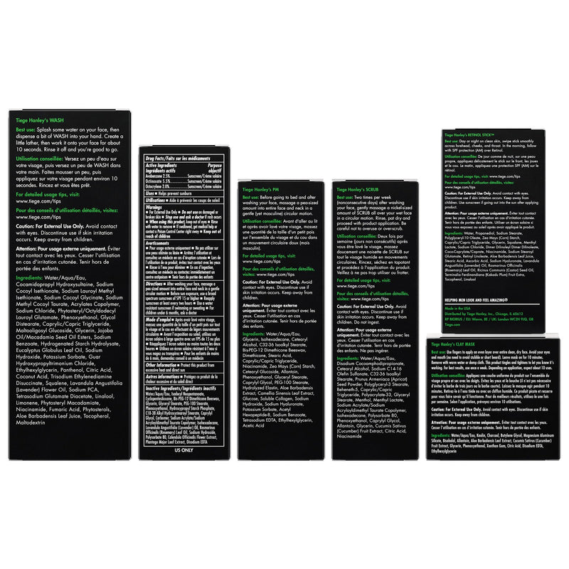 Tiege Hanley 90-Day Large Essential Skin Care Routine For Men (Level 1) - Smooth, Hydrate, And Protect Your Skin Men'S Skincare Set Includes Face Wash, Facial Scrub, & Am Pm Moisturizer's